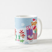 Mug Noël mignon hiver Bois Animaux Art (Devant droit)