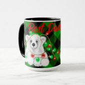 Mug Noël mignon ourson polaire, meilleur papa jamais (Devant gauche)