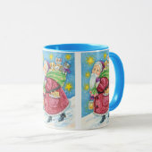 Mug Noël mignon, Père Noël avec chatons et chats ! (Devant droit)