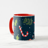 Mug Noël mignon Snowman Motif de vacances (Devant gauche)
