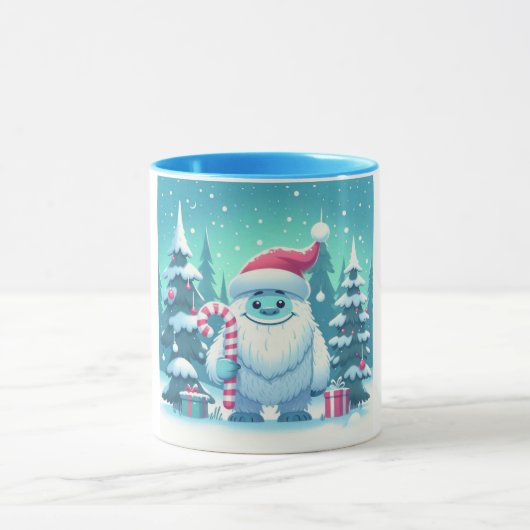 Mug Noël mignon/yeti d'hiver (Centre)