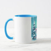 Mug Noël mignon/yeti d'hiver (Gauche)