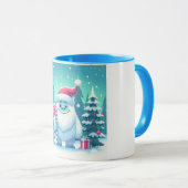 Mug Noël mignon/yeti d'hiver (Devant droit)