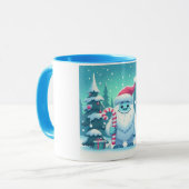 Mug Noël mignon/yeti d'hiver (Devant gauche)