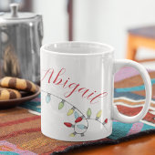 Mug Noël Mignons Lumières colorées Calligraphie