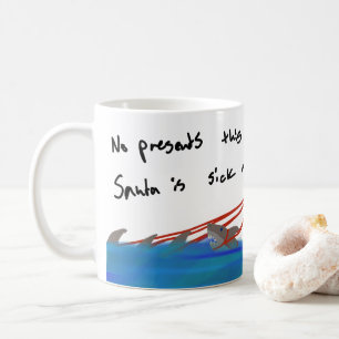 Mug Noël moderne d'art de Père Noël LOL Derp de