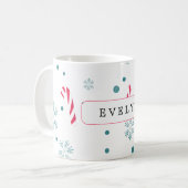 Mug Noël Moderne Élégant Joyeusement (Devant gauche)