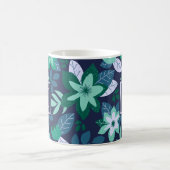 Mug Noël moderne Floral Vacances vertes (Centre)