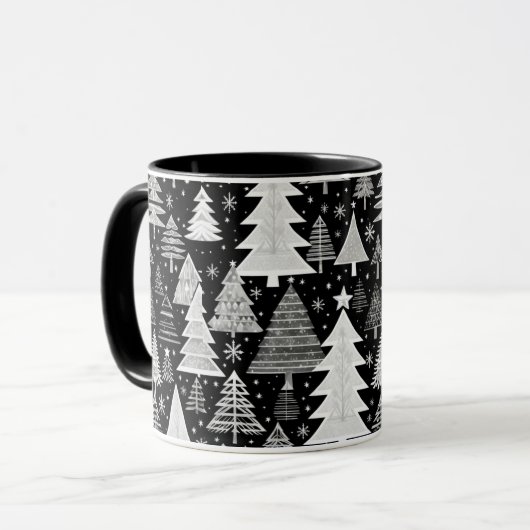 Mug Noël monochromatique (Devant gauche)