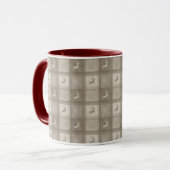 Mug Noël Motif Cerf Plaid Aquarelle Beige (Devant gauche)