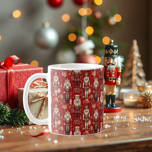 Mug Noël motif des noix de cou rouges