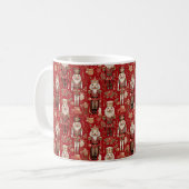 Mug Noël motif des noix de cou rouges (Devant gauche)