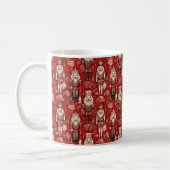 Mug Noël motif des noix de cou rouges (Gauche)