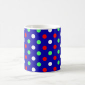 Mug Noël - Motif Pois rouge, vert et blanc (Centre)