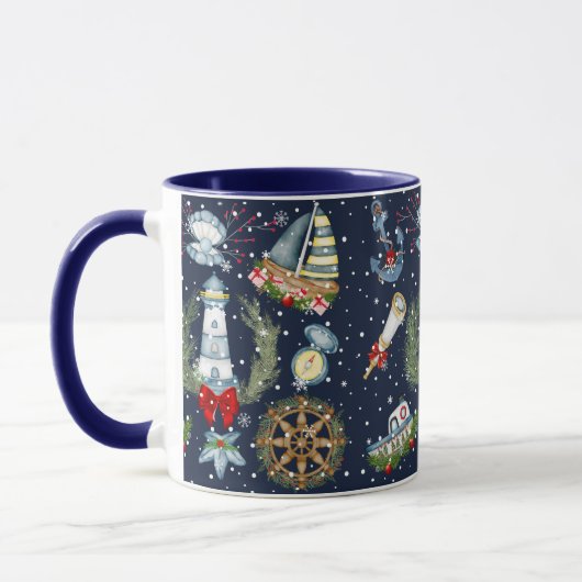 Mug Noël nautique (Gauche)