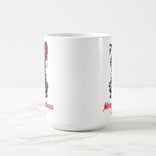 Mug Noël Neige Père Noël mignonne Neige Leopard Cub (Centre)