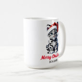 Mug Noël Neige Père Noël mignonne Neige Leopard Cub (Devant droit)