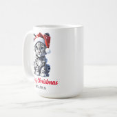 Mug Noël Neige Père Noël mignonne Neige Leopard Cub (Devant gauche)