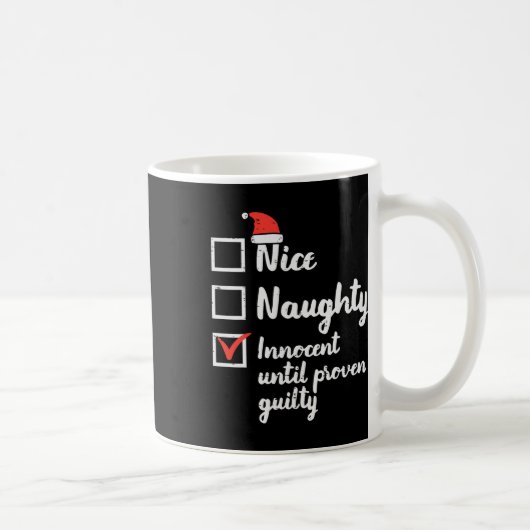 Mug Noël Nice Naughty Innocent Jusqu'À La Culpabilité (Droite)