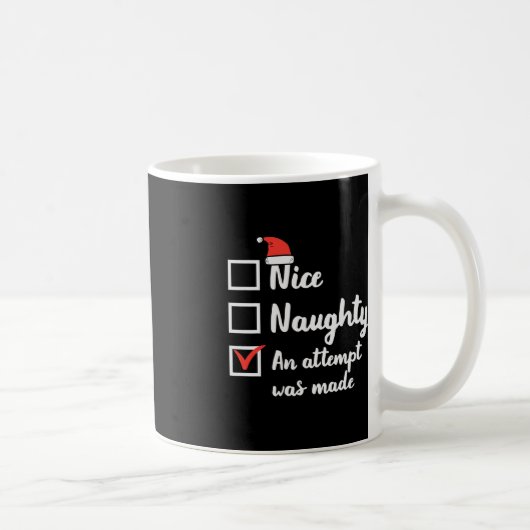 Mug Noël Nice Naughty Tentative A Été Fabriqué Noël Ho (Droite)