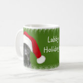 Mug Noël noir de laboratoire (Devant gauche)