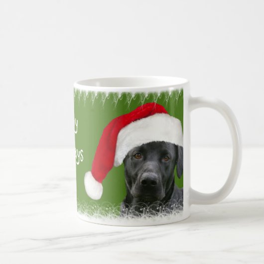 Mug Noël noir de laboratoire (Droite)
