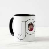 Mug Noël noir et blanc (Devant gauche)