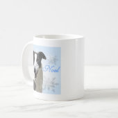 Mug Noel noir et blanc gris2 (Devant gauche)