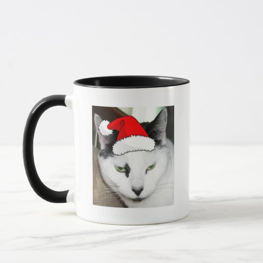 Mug Noël noir et blanc Kitten (Gauche)