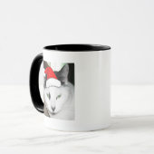 Mug Noël noir et blanc Kitten (Devant gauche)