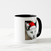 Mug Noël noir et blanc Kitten (Devant droit)