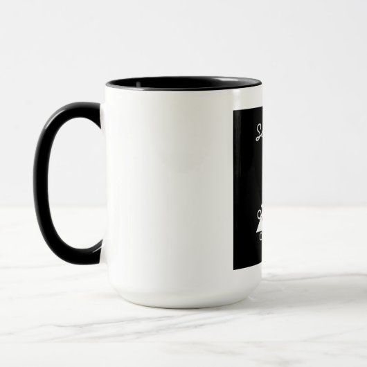 Mug Noël noir et blanc Sauvez l'arbre (Gauche)