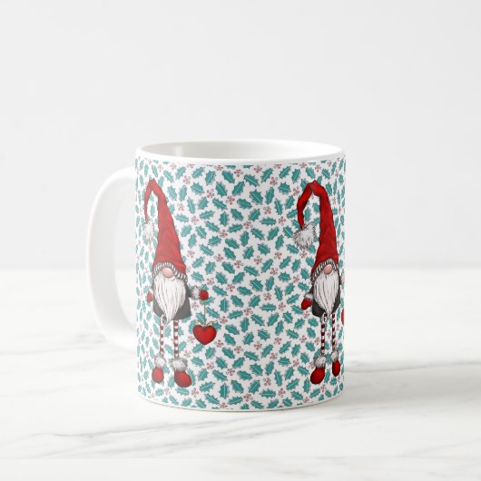 Mug Noël Nordic Gnome Mistletoe Motif (Devant gauche)