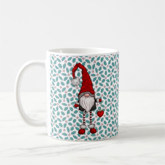 Mug Noël Nordic Gnome Mistletoe Motif (Gauche)