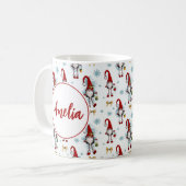 Mug Noël Nordic Gnomes Motif avec nom (Devant gauche)
