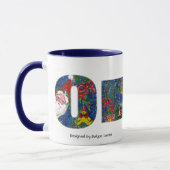 MUG NOËL O LETTRE / PÈRE NOËL RED RIBBON MONOGRAM (Gauche)