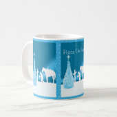 Mug Noël Occidental Prier Cowboy Avec Cheval (Devant gauche)