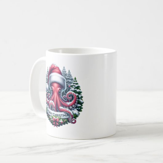 Mug Noël Octopus (Devant gauche)