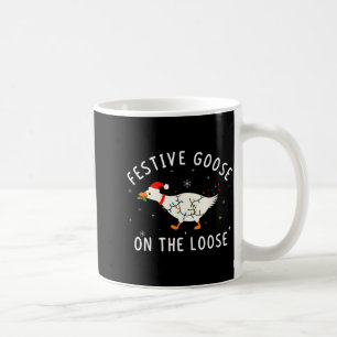 Mug Noël Oie Festive Drôle Vintage à l'état Sauvage