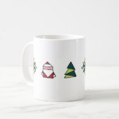 Mug Noël Origami blanc (Devant gauche)