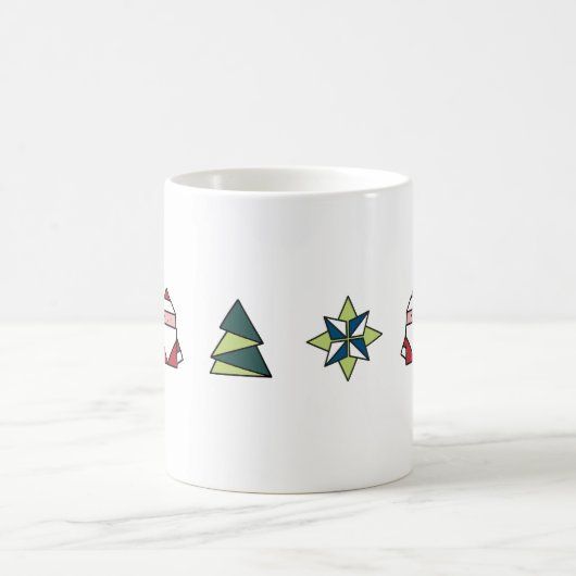 Mug Noël Origami blanc (Centre)