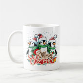 Mug Noël, ornements avec pingouins 05 (Gauche)
