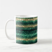 Mug Noël Pailleté Vert Or (Gauche)