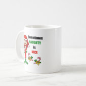 Mug Noël Parfois Naughty Is Nice - Auburn Red (Devant gauche)