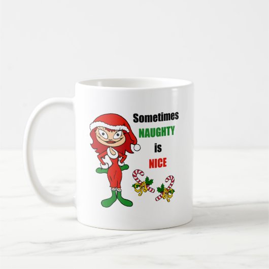 Mug Noël Parfois Naughty Is Nice - Auburn Red (Gauche)
