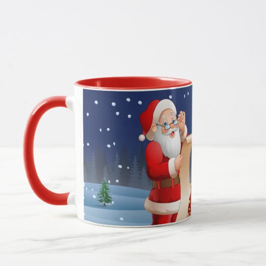Mug Noël Père Noël Et Rennes (Gauche)