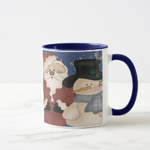 Mug Noël Père Noël et Snowman
