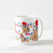 Mug Noël Père Noël Golden Retriever Amoureux des chien (Devant droit)