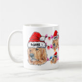 Mug Noël Père Noël Golden Retriever Amoureux des chien (Gauche)