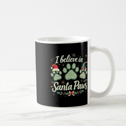 Mug Noël Père Noël Paw Men Femme Enfant Tee (Droite)